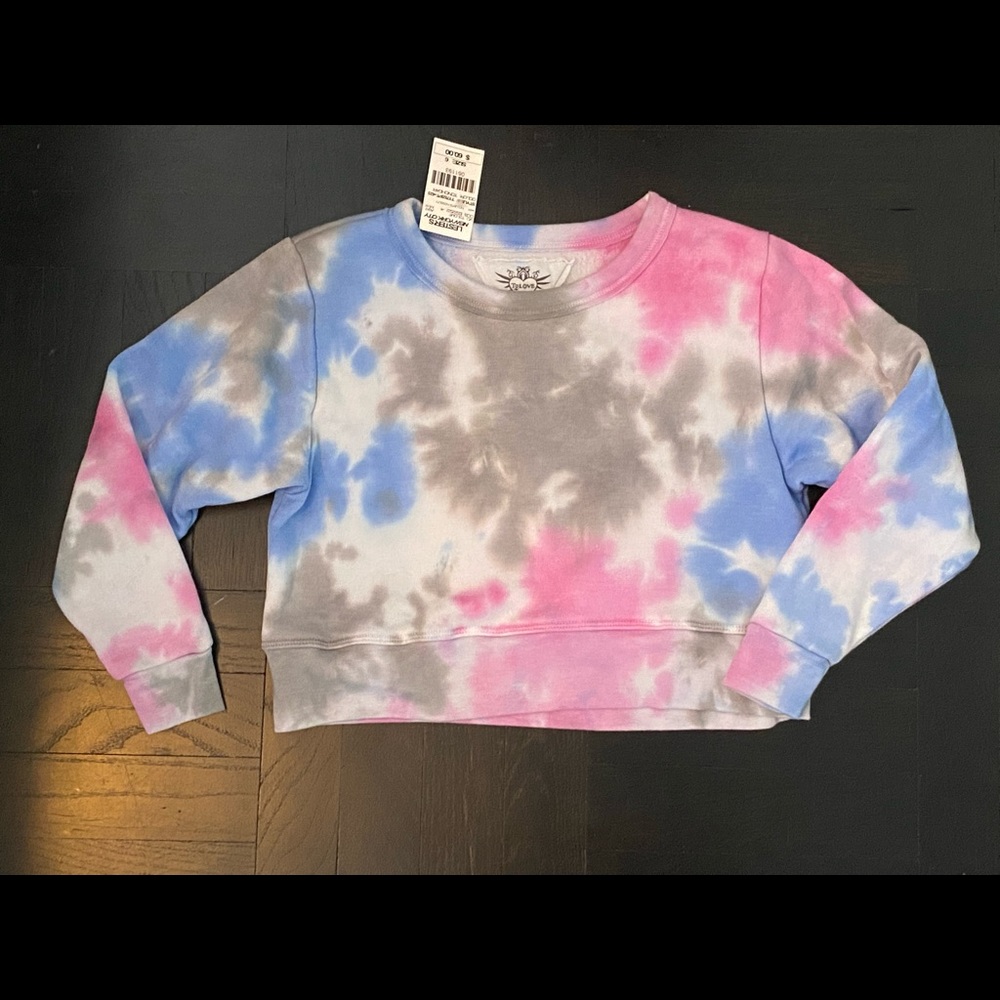 NWT T2LOVE Girls Tie Dye Sweatshirt- 6 Years